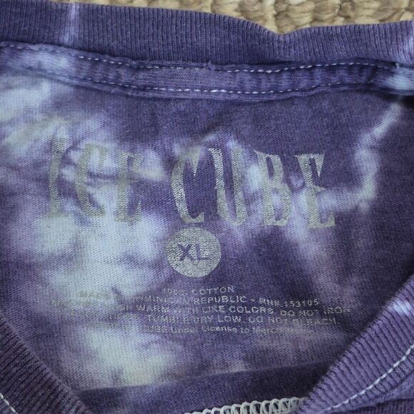 Ice Cube Shirt Adult XL Blue Graphic Tie Died Hip Hop Music Rock Band Mens - Picture 5 of 5